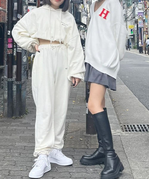 Heather(ヘザー)の「HOLiCスウェットパンツ 164315(スウェットパンツ・レディース・スミクロ/オフホワイト/ブラック・M/XL)」の13枚目の写真