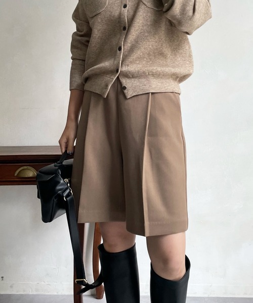 DouDou（ドゥドゥ）の「NEWカルゼショートパンツ（その他パンツ・レディース・ブラック/キャメル/グレー・FREE）」の3枚目の写真