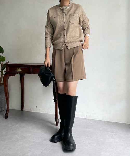 DouDou（ドゥドゥ）の「NEWカルゼショートパンツ（その他パンツ・レディース・ブラック/キャメル/グレー・FREE）」の13枚目の写真