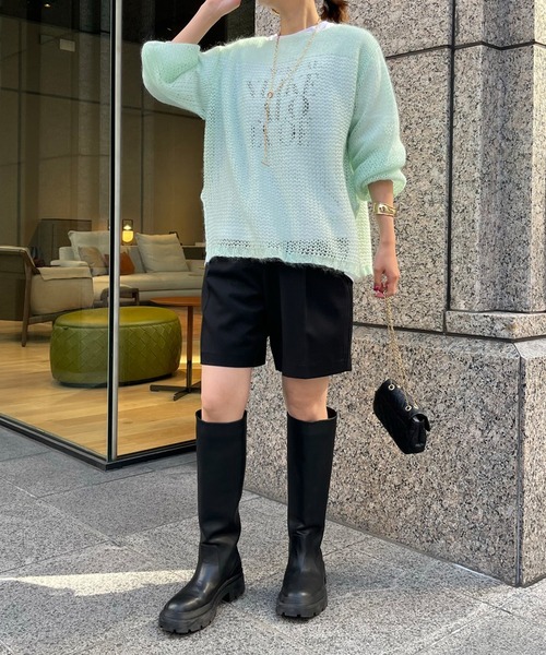 DouDou（ドゥドゥ）の「NEWカルゼショートパンツ（その他パンツ・レディース・ブラック/キャメル/グレー・FREE）」の5枚目の写真