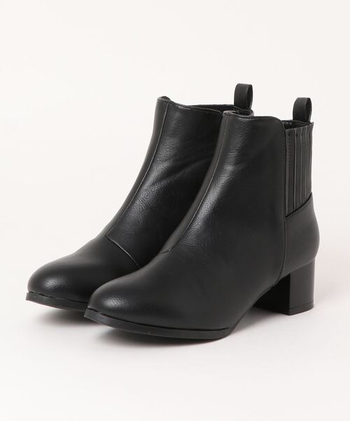 NICE CLAUP(ナイスクラップ)の「NICE CLAUP/ナイスクラップ バックゴア ショートブーツ(ブーツ・レディース・ダークブラウン/ブラック/アッシュブラウン・S/M/L/LL)」の1枚目の写真