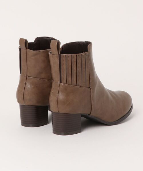 NICE CLAUP(ナイスクラップ)の「NICE CLAUP/ナイスクラップ バックゴア ショートブーツ(ブーツ・レディース・ダークブラウン/ブラック/アッシュブラウン・S/M/L/LL)」の5枚目の写真