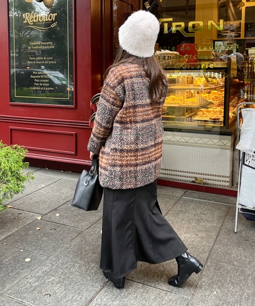 タグ付き美品　KLIDILL 22AW オーバーサイズチェックコート (EC) チェック柄オーバーサイズロングコート NV | ERITATE HAT online