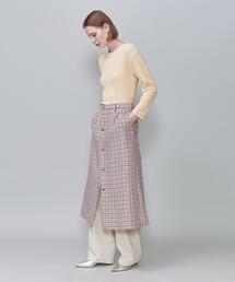 ＜6(ROKU)＞CHECK SKIRT/スカート