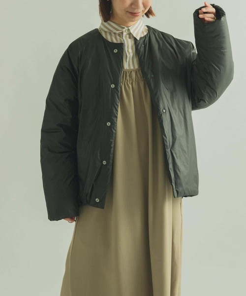 FORK&SPOON(フォークアンドスプーン)の「FORK&SPOON Soronaステッチレスブルゾン(ダウンジャケット/コート・レディース・ブラック/ライトグレー/カーキ・1)」の21枚目の写真