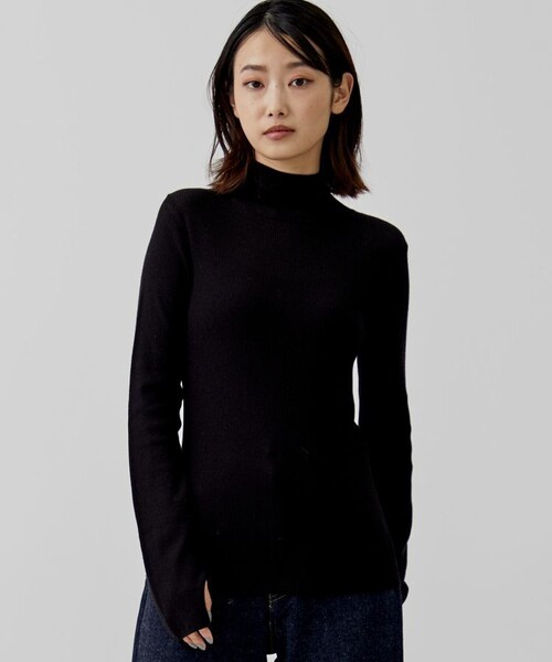 city（シティ）の「【CITY】ピュアカシミヤウォッシャブルニット［洗える］（ニット/セーター・レディース・ブラック/ブルー/アイボリー/マスタード・FREE）」の3枚目の写真