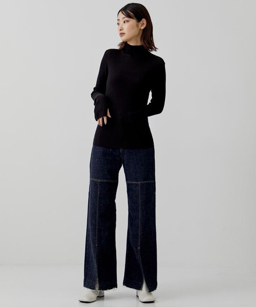 city（シティ）の「【CITY】ピュアカシミヤウォッシャブルニット［洗える］（ニット/セーター・レディース・ブラック/ブルー/アイボリー/マスタード・FREE）」の12枚目の写真