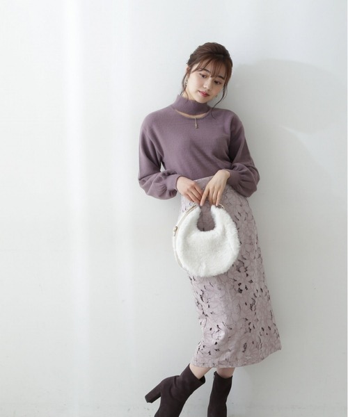 PROPORTION BODY DRESSING（プロポーションボディドレッシング）の「2Wayミニフェザーチェーンニット / 1212270027（ニット/セーター・レディース・ブラウン/ライトグリーン/ホワイト系その他・SMALL/MEDIUM）」の7枚目の写真