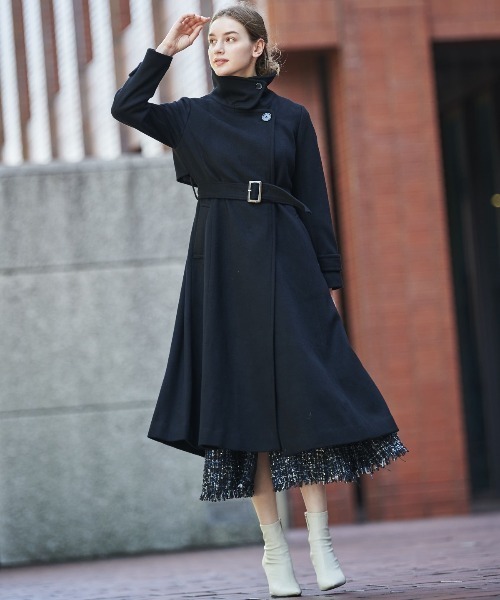 AND COUTURE（アンドクチュール）の「ウールビーバースタンドカラー 