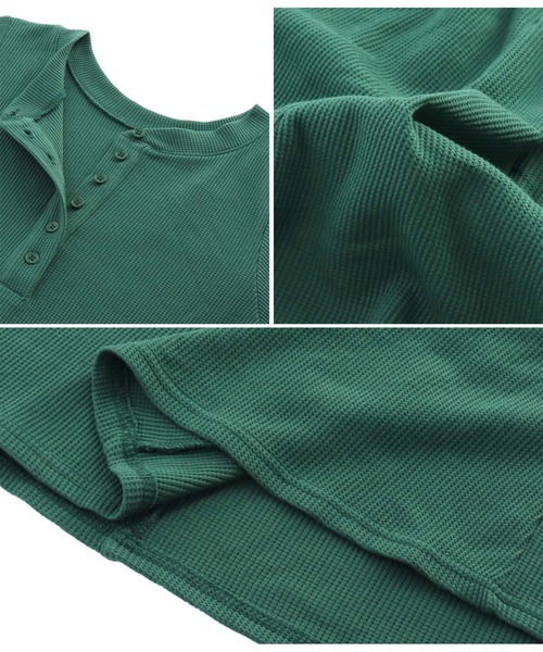 CHILLE(チル)の「ワッフルAラインロングワンピース(ワンピース・レディース・グリーン/ブラック/アイボリー・FREE)」の6枚目の写真