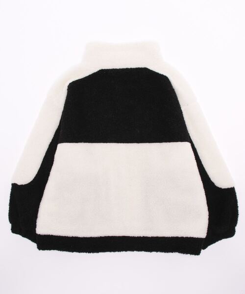 STYLEBLOCK（スタイルブロック）の「ビッグシルエットボア切り替えブルゾン（ブルゾン・メンズ・サックスブルー/ホワイト×ブラック/ホワイト×グレー/ベージュ・M/L）」の5枚目の写真