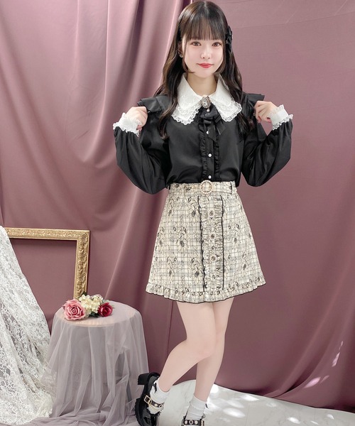 ROJITA（ロジータ）の「オーバーレースリボンカラーブラウス（シャツ/ブラウス・レディース・ホワイト/パープル/ブラック・FREE）」の12枚目の写真
