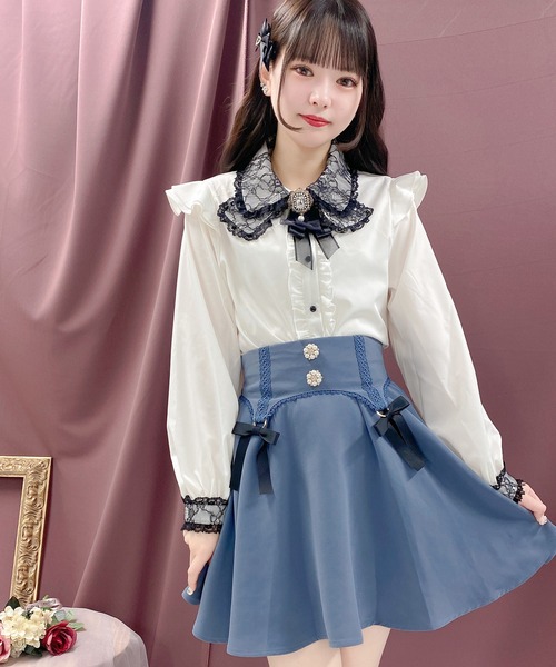 ROJITA（ロジータ）の「オーバーレースリボンカラーブラウス（シャツ/ブラウス・レディース・ホワイト/パープル/ブラック・FREE）」の19枚目の写真