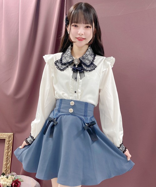 ROJITA（ロジータ）の「オーバーレースリボンカラーブラウス（シャツ/ブラウス・レディース・ホワイト/パープル/ブラック・FREE）」の20枚目の写真
