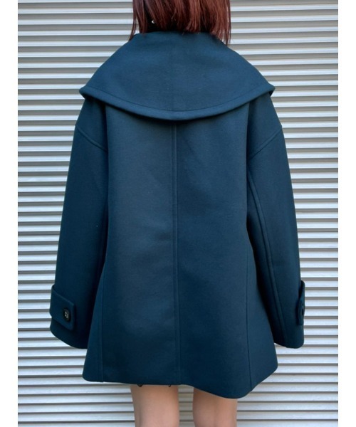 ENVYM（アンビー）の「ＢＩＧカラーダブルＣＴ（その他アウター・レディース・ブラック/アイボリー/グリーン・FREE）」の6枚目の写真