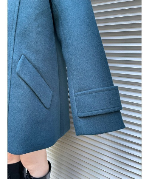 ENVYM（アンビー）の「ＢＩＧカラーダブルＣＴ（その他アウター・レディース・ブラック/アイボリー/グリーン・FREE）」の13枚目の写真