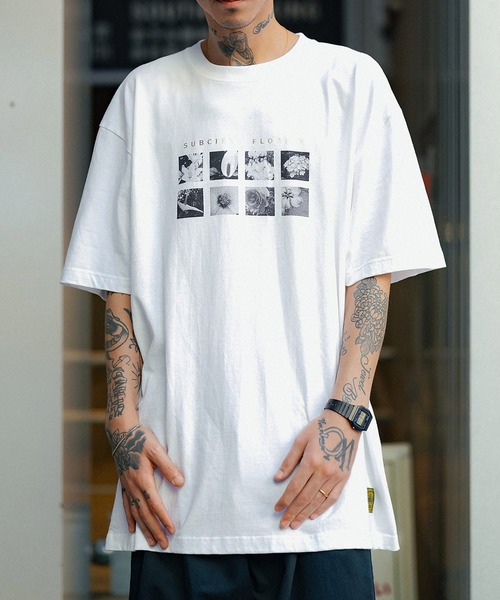 Subciety(サブサエティ)の「FLORIST TEE(Tシャツ/カットソー・メンズ・ホワイト/ブラック/グリーン・X-LARGE/LARGE/XX-LARGE/SMALL/MEDIUM)」の2枚目の写真