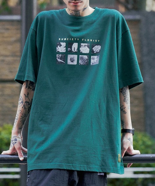 Subciety(サブサエティ)の「FLORIST TEE(Tシャツ/カットソー・メンズ・ホワイト/ブラック/グリーン・X-LARGE/LARGE/XX-LARGE/SMALL/MEDIUM)」の1枚目の写真