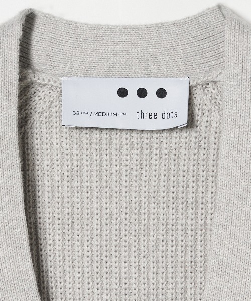 three dots(スリードッツ)の「コットンカシミヤ Vネックカーディガン(カーディガン/ボレロ・メンズ・ブラック/ブルーグリーン・LARGE/MEDIUM/SMALL)」の14枚目の写真