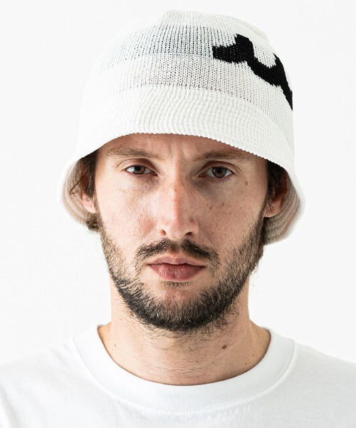 mko10920-muta Logo Bucket Summer Knit Hat ニット帽