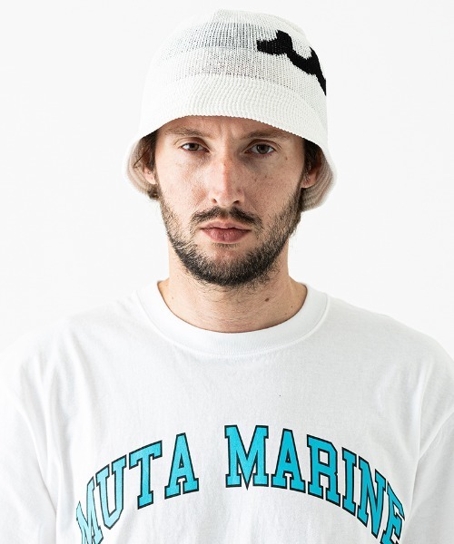 mko10920-muta Logo Bucket Summer Knit Hat ニット帽