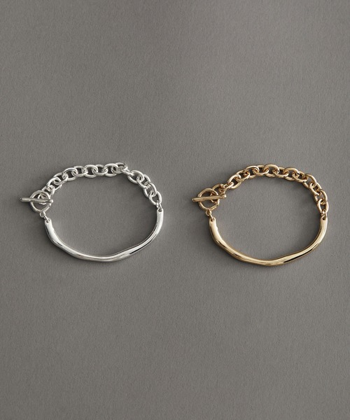 VIS（ビス）の「メタル×チェーンブレスレット（ブレスレット・レディース・ゴールド/シルバー・FREE）」の5枚目の写真