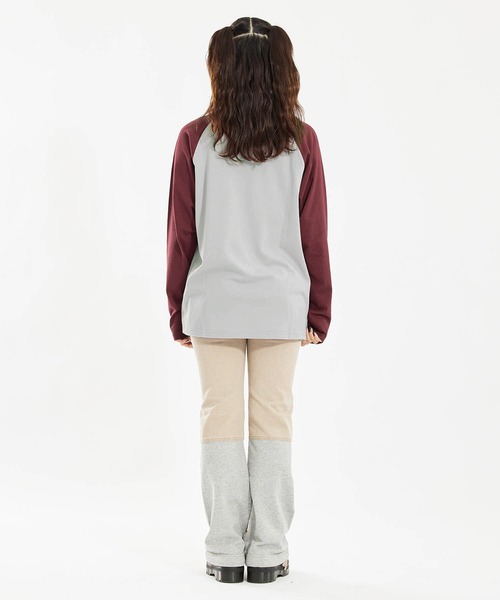 X-girl（エックスガール）の「RAGLAN L/S TEE（Tシャツ/カットソー・レディース・ブラック/グリーン/バーガンディー・S/M）」の6枚目の写真