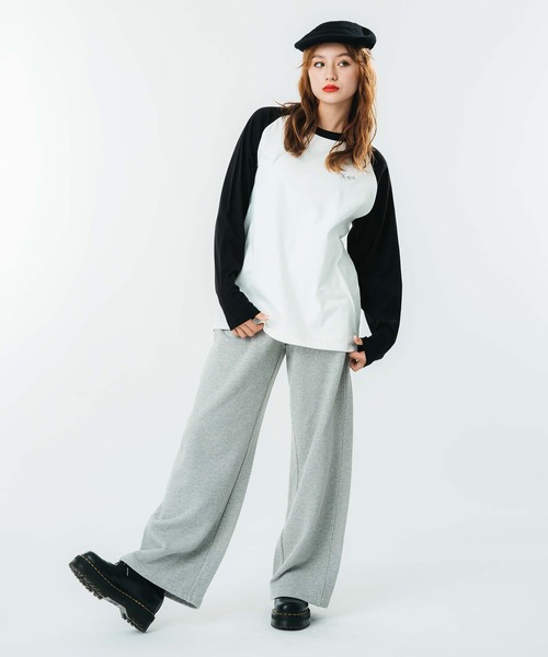 X-girl（エックスガール）の「RAGLAN L/S TEE（Tシャツ/カットソー・レディース・ブラック/グリーン/バーガンディー・S/M）」の8枚目の写真