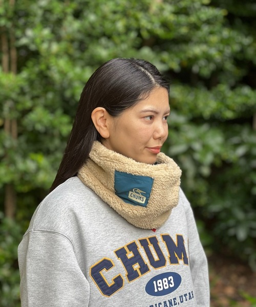 CHUMS(チャムス)の「【CHUMS】Bonding Fleece Neck Warmer(ネックウォーマー/スヌード・レディース・ブラック/ベージュ/グレー・FREE)」の3枚目の写真