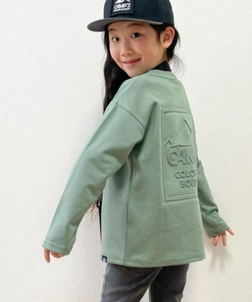 CAMP7（キャンプセブン）の「【CAMP7】エンボスロンＴ（Tシャツ/カットソー・キッズ・ベージュ/グリーン/ブラック/ブルー・130/140/160/120/150/105）」の3枚目の写真