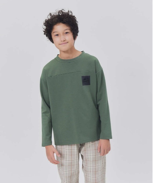 CAMP7（キャンプセブン）の「【CAMP7】エンボスロンＴ（Tシャツ/カットソー・キッズ・ベージュ/グリーン/ブラック/ブルー・130/140/160/120/150/105）」の21枚目の写真