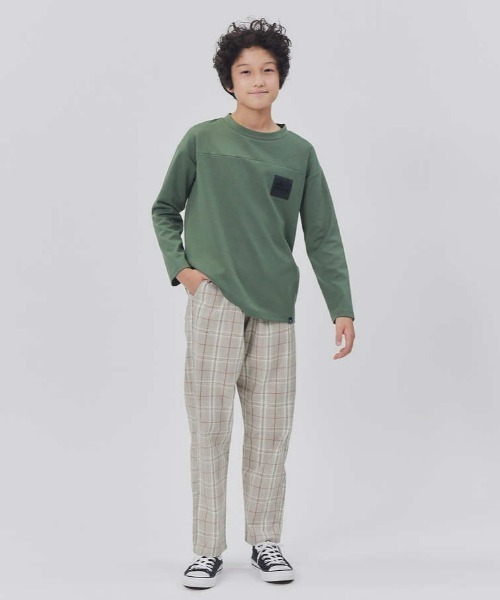 CAMP7（キャンプセブン）の「【CAMP7】エンボスロンＴ（Tシャツ/カットソー・キッズ・ベージュ/グリーン/ブラック/ブルー・130/140/160/120/150/105）」の20枚目の写真