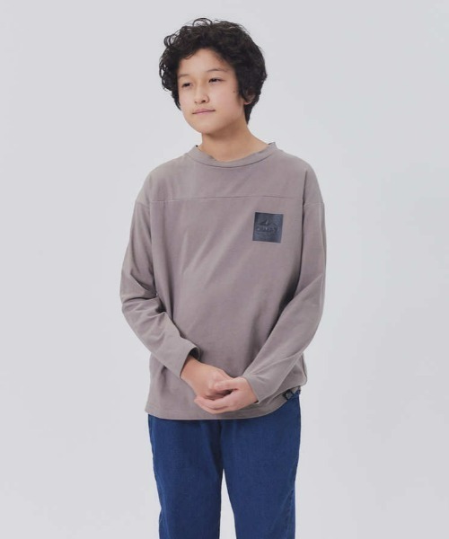 CAMP7（キャンプセブン）の「【CAMP7】エンボスロンＴ（Tシャツ/カットソー・キッズ・ベージュ/グリーン/ブラック/ブルー・130/140/160/120/150/105）」の14枚目の写真