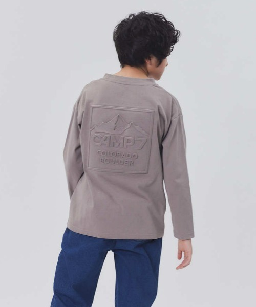 CAMP7（キャンプセブン）の「【CAMP7】エンボスロンＴ（Tシャツ/カットソー・キッズ・ベージュ/グリーン/ブラック/ブルー・130/140/160/120/150/105）」の15枚目の写真