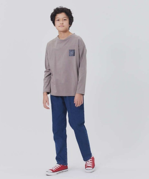 CAMP7（キャンプセブン）の「【CAMP7】エンボスロンＴ（Tシャツ/カットソー・キッズ・ベージュ/グリーン/ブラック/ブルー・130/140/160/120/150/105）」の13枚目の写真