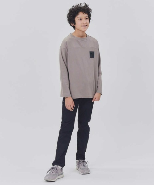 CAMP7（キャンプセブン）の「【CAMP7】エンボスロンＴ（Tシャツ/カットソー・キッズ・ベージュ/グリーン/ブラック/ブルー・130/140/160/120/150/105）」の16枚目の写真