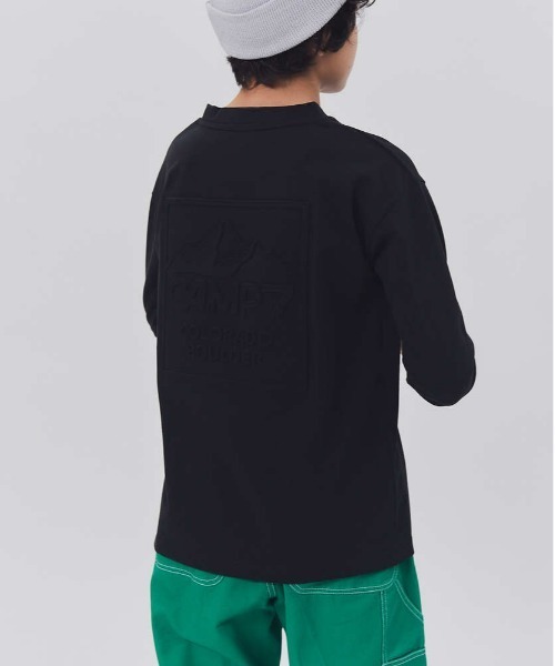 CAMP7（キャンプセブン）の「【CAMP7】エンボスロンＴ（Tシャツ/カットソー・キッズ・ベージュ/グリーン/ブラック/ブルー・130/140/160/120/150/105）」の12枚目の写真
