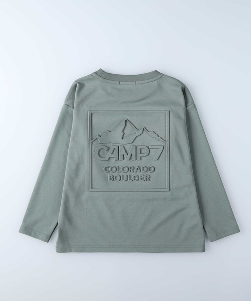 CAMP7（キャンプセブン）の「【CAMP7】エンボスロンＴ（Tシャツ/カットソー・キッズ・ベージュ/グリーン/ブラック/ブルー・130/140/160/120/150/105）」の6枚目の写真