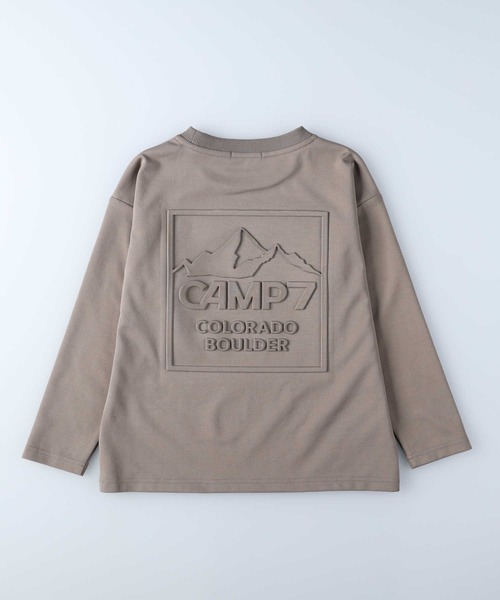CAMP7（キャンプセブン）の「【CAMP7】エンボスロンＴ（Tシャツ/カットソー・キッズ・ベージュ/グリーン/ブラック/ブルー・130/140/160/120/150/105）」の7枚目の写真