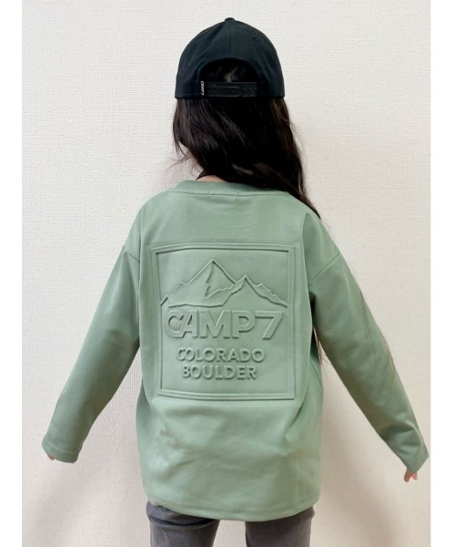 CAMP7（キャンプセブン）の「【CAMP7】エンボスロンＴ（Tシャツ/カットソー・キッズ・ベージュ/グリーン/ブラック/ブルー・130/140/160/120/150/105）」の10枚目の写真