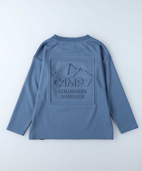 CAMP7（キャンプセブン）の「【CAMP7】エンボスロンＴ（Tシャツ/カットソー・キッズ・ベージュ/グリーン/ブラック/ブルー・130/140/160/120/150/105）」の5枚目の写真
