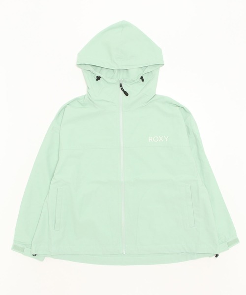 ROXY(ロキシー)の「ROXY/ロキシー ルーズシルエット/無地ワンポイントロゴナイロンジャケット RJK231622T(マウンテンパーカー・レディース・ホワイト/ブラック/グリーン・L/M)」の21枚目の写真
