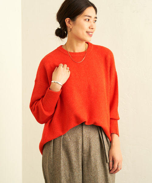 B.C STOCK ベーセーストック　クルーネック　コクーン　ウールコート WOOLICK ウインドシャットショートステンカラーコート（ステン