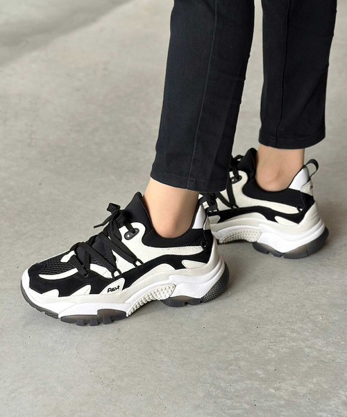 ASH（アッシュ）の「【ALFA】チャンキースリッポンスニーカー（スニーカー・レディース・ホワイト/ブラック・39/37/35/38/36）」の2枚目の写真