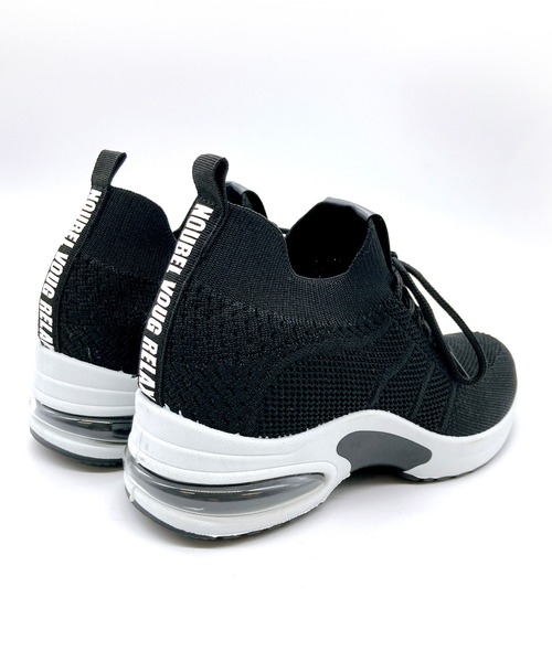 Noubel Voug Relax（ヌーベルヴォーグリラックス）の「美脚☆レースアップニットスニーカー（スニーカー・レディース・グレー/ブラック/ホワイト/ベージュ・S/3L/M/LL/L）」の12枚目の写真