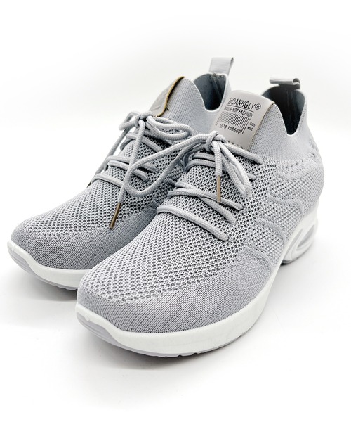 Noubel Voug Relax（ヌーベルヴォーグリラックス）の「美脚☆レースアップニットスニーカー（スニーカー・レディース・グレー/ブラック/ホワイト/ベージュ・S/3L/M/LL/L）」の14枚目の写真