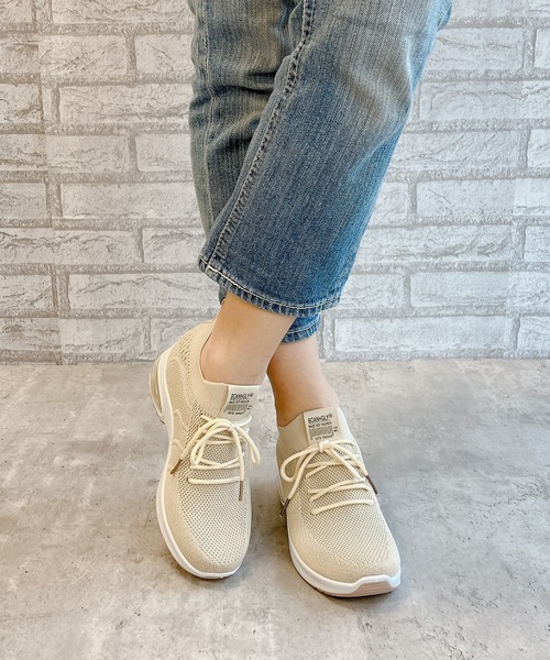 Noubel Voug Relax（ヌーベルヴォーグリラックス）の「美脚☆レースアップニットスニーカー（スニーカー・レディース・グレー/ブラック/ホワイト/ベージュ・S/3L/M/LL/L）」の16枚目の写真