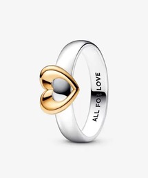 pandoraパンドラ14kゴールド付きシルバークリップ2点　ハート pandoraパンドラ14kゴールド付きシルバークリップ2点 ハート