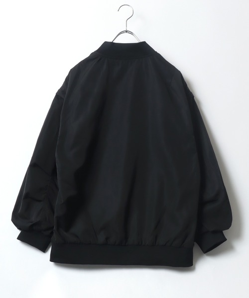 Salong hameu（サロン ハミュー）の「袖を取り外してベストにもなる2WAY マルチウェイMA-1ジャケットブルゾン/ミリタリー（MA-1・レディース・グレイッシュベージュ/カーキ/ブラック・M/L）」の11枚目の写真