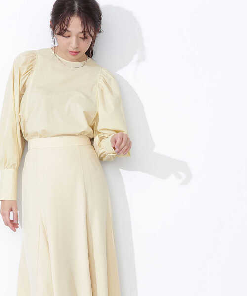 NATURAL BEAUTY BASIC（ナチュラルビューティーベーシック）の「ボリュームスリーブブラウス（シャツ/ブラウス・レディース・イエロー/ブルー/ベージュ・SMALL/MEDIUM）」の17枚目の写真